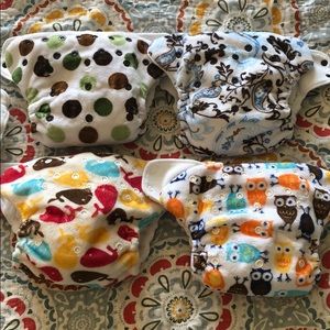 Blueberry Minky adjustable diapers